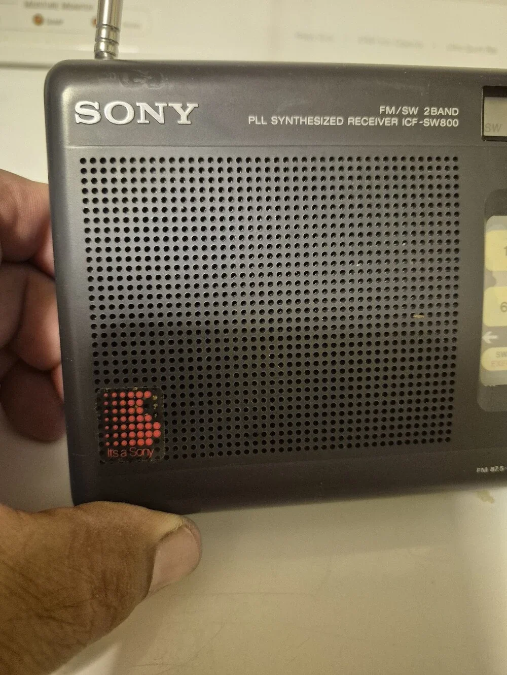 Sony Portable Shortwave/FM Receiver Radio - Black
